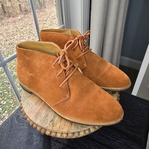 Clarks Women's Orange Suede Chukka Boots